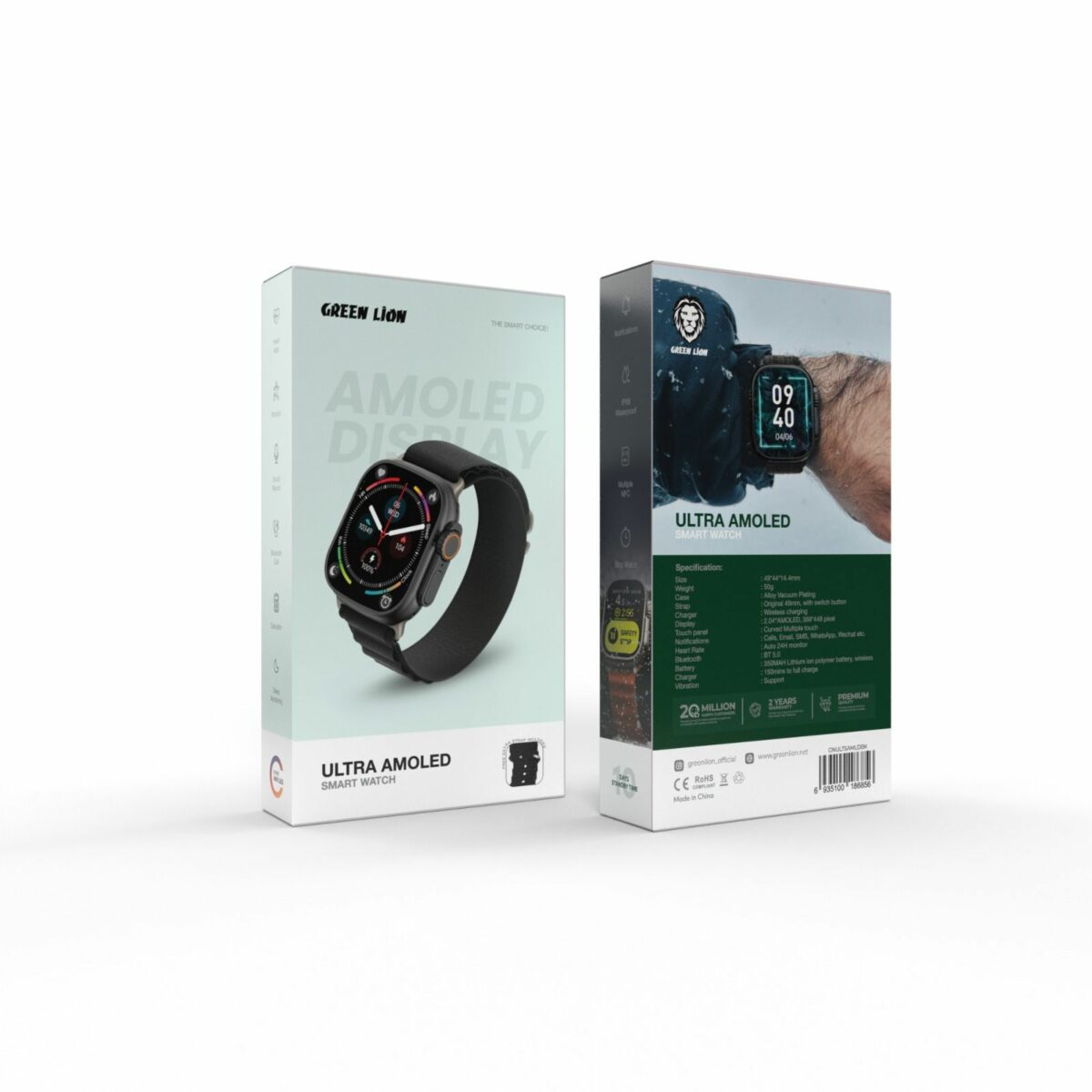 ساعت هوشمند اولترا آمولد گرین Green Ultra Amoled Smart Watch