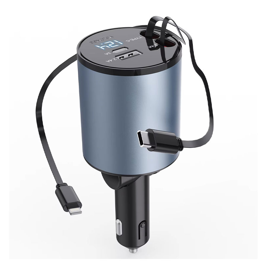 شارژر فندکی فست شارژ گرین لاین مدل Green lion 4 in 1 car charger