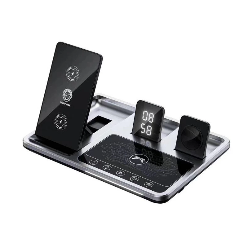 شارژر وایرلس 4 کاره گرین لاین مدل Green lion 4 in1 wireless charging station