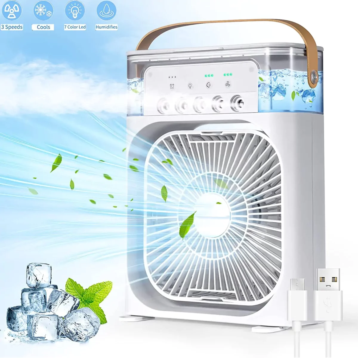 پنکه شارژی مه پاش Rechargeable mist fan