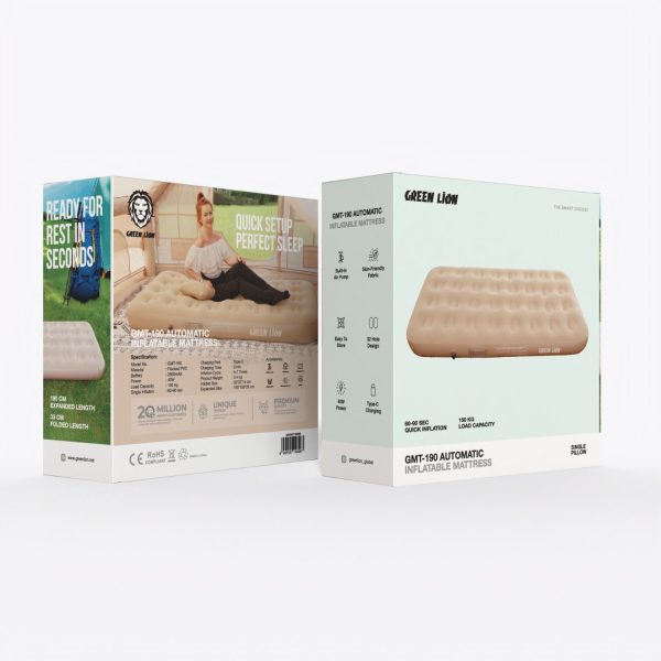 تشک بادی اتوماتیک گرین لاین مدل Green Lion GMT-190 AUTOMATIC INFLATABLE MATTRESS